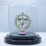 999 Pure Silver-Plated Nataraja Idol with Glass Dome Display