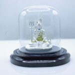 999 Pure Silver Lord Shiva Idol with Glass Dome Display