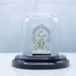 999 Pure Silver Thiruchendur Murugan Idol with Glass Dome Display