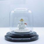 999 Pure Silver Thiruthani Murugan Idol with Glass Dome Display