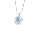 Aqua Blossom Pendant