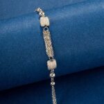 Silver Multi-Chain Bracelet with Textured Beads