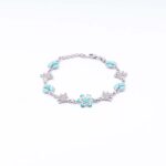 Aqua Blossom Floral Bracelet