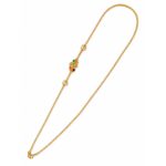 Silver Gold Plated Enamel Peacock Mogappu Chain