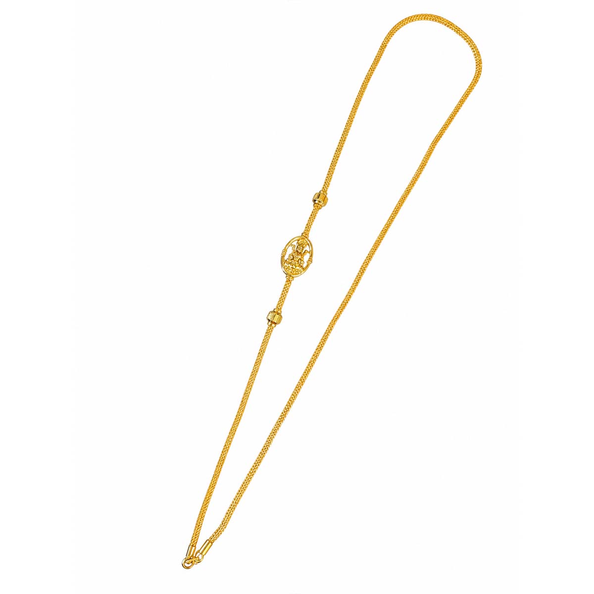 SSS-LMC-GP-045-2 Silver Lakshmi Mogappu Chain