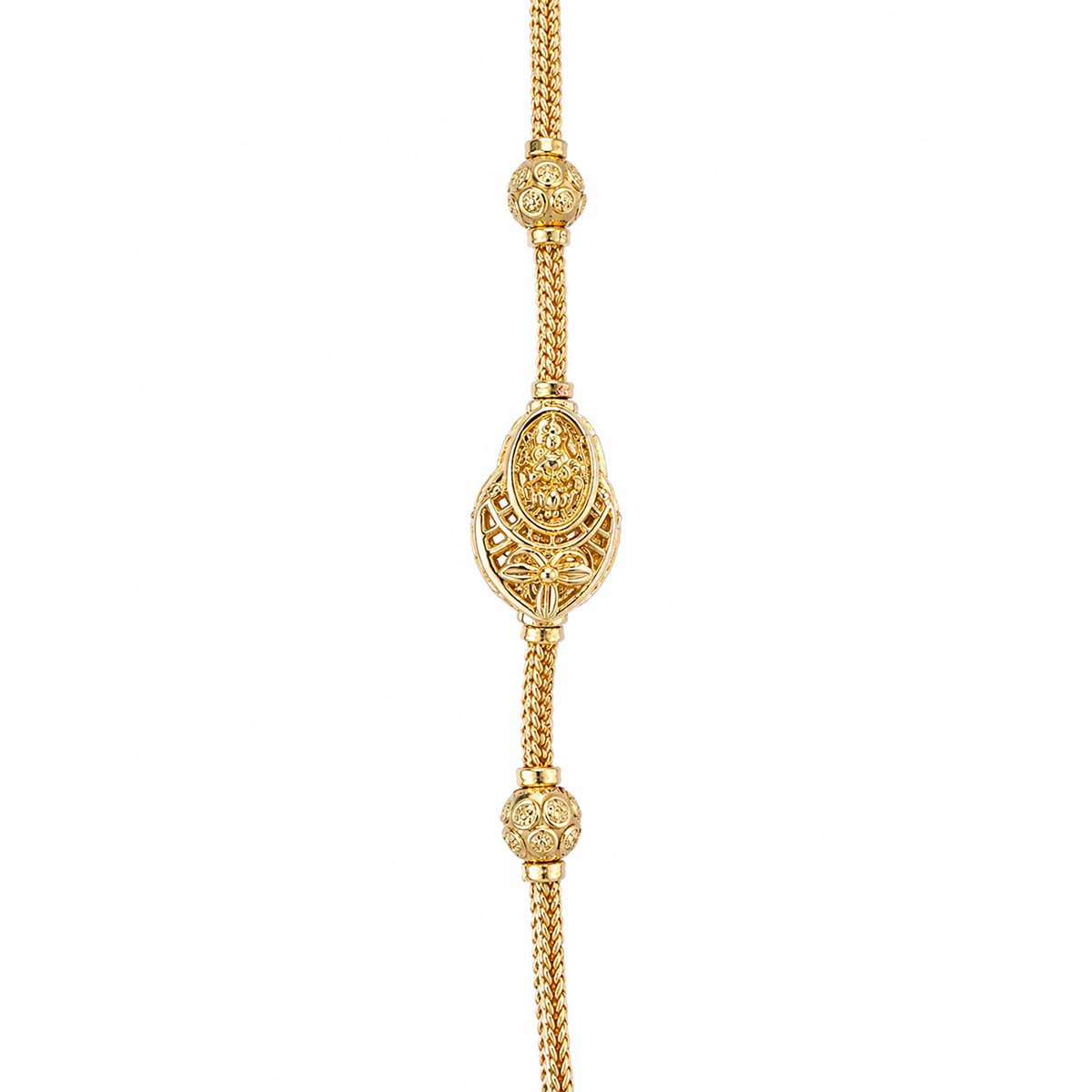 Silver Gold Plated Lakshmi Mogappu Chain