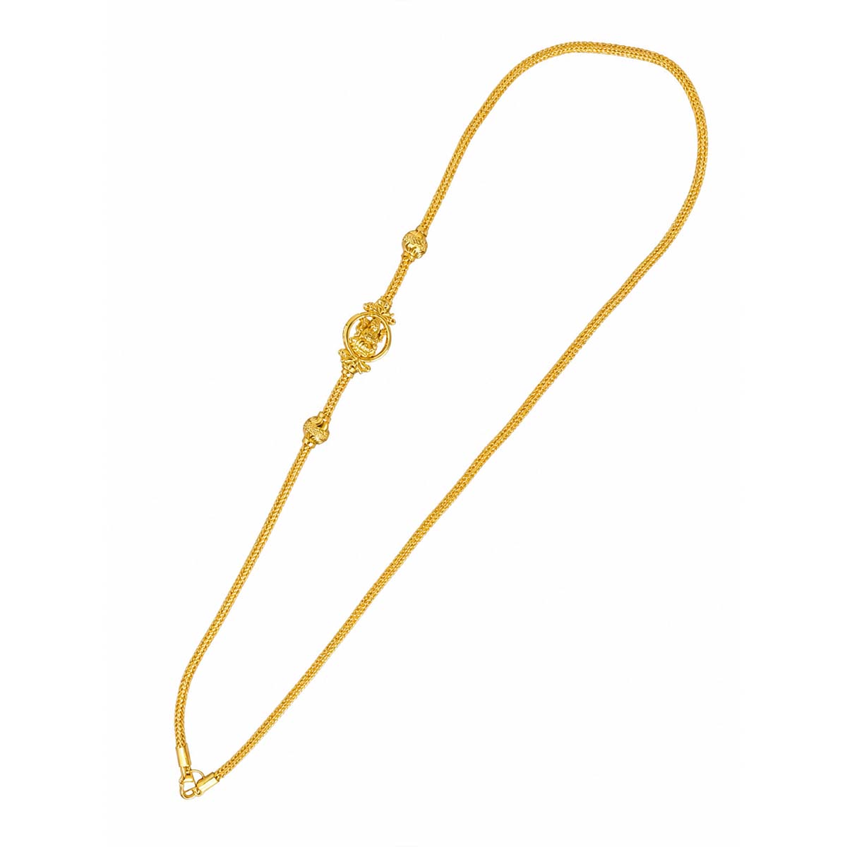Silver Gold Plated Lakshmi Mogappu Chain