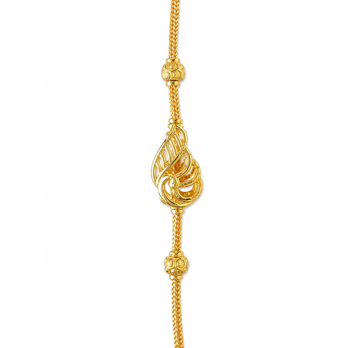 SSS-PMC-GP-036-1 Silver Peacock Mogappu Chain