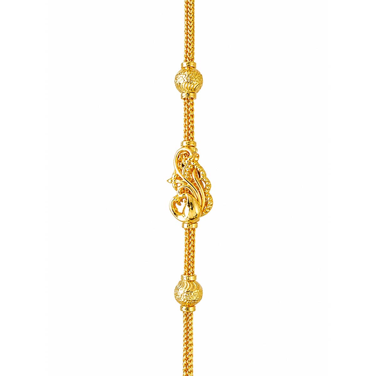 SSS-PMC-GP-042-1 Silver Peacock Mogappu Chain