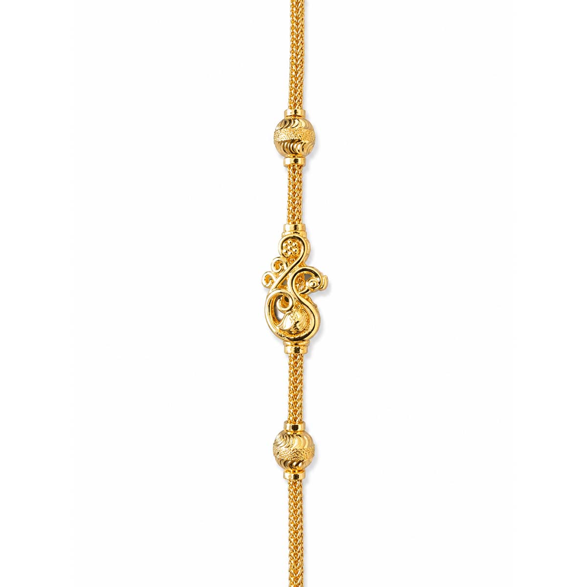 SSS-PMC-GP-044-1 Silver Peacock Mogappu Chain