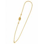 Silver Gold Plated Traditional Peacock Mogappu Chain