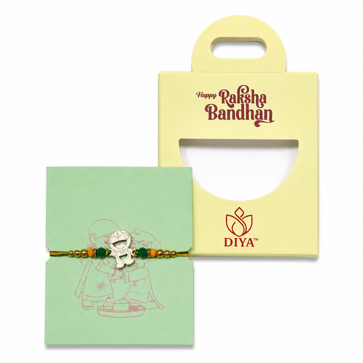 925 Silver Doraemon Kids Rakhi