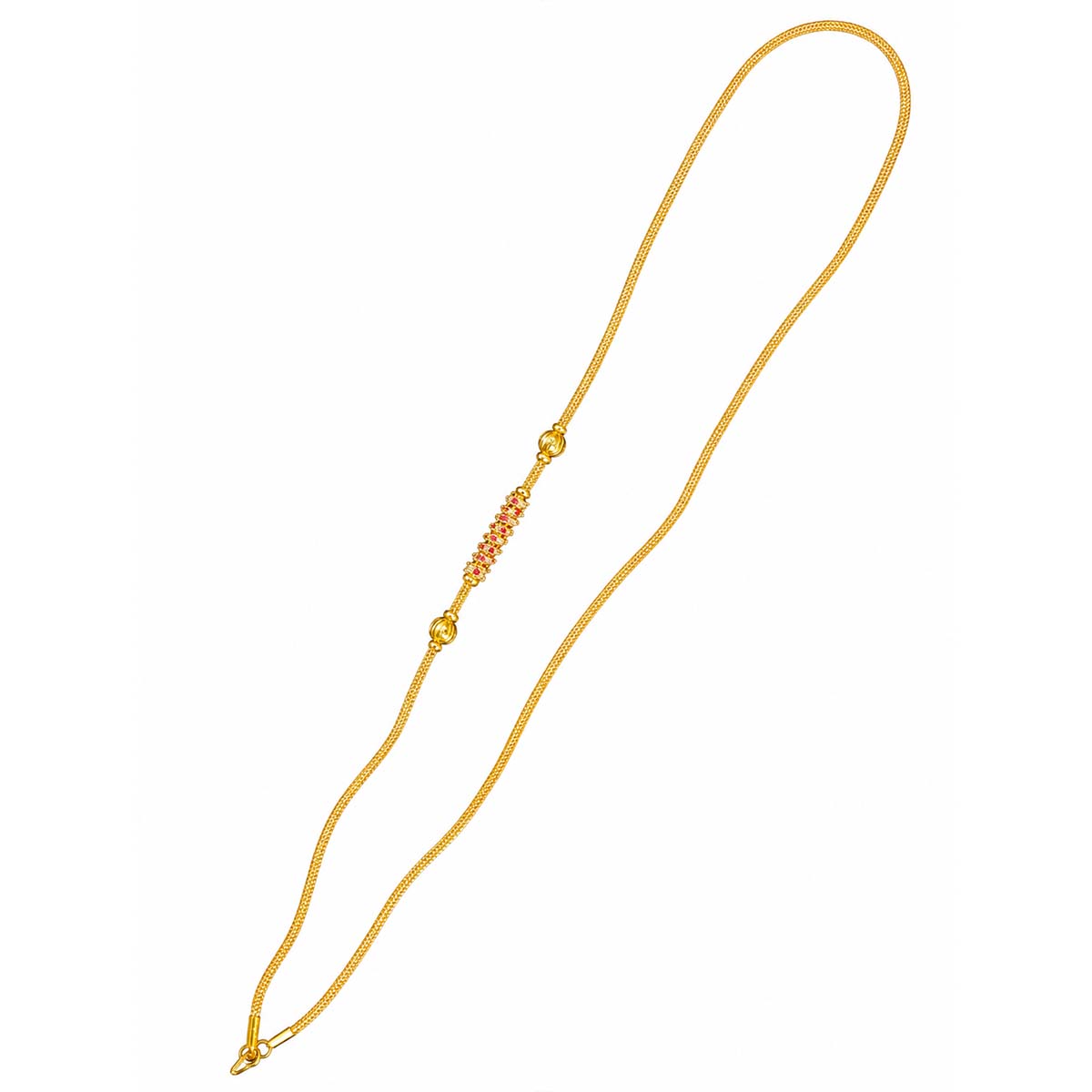 SSS-SMC-NS-023-2 925 Silver Spiral Mogappu Chain
