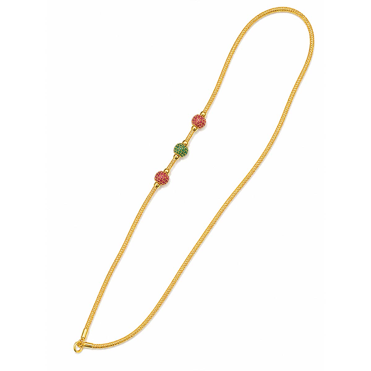 SSS-TC-925-3MB-002-2 Tricolor Radiance Mogappu Chain